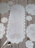Handcrafted Beaded White Dining Table Runner / Lixra