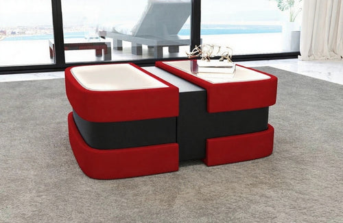 Modern Glass Top Extendable Coffee Table / Lixra