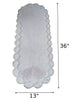 Handcrafted Beaded White Dining Table Runner / Lixra