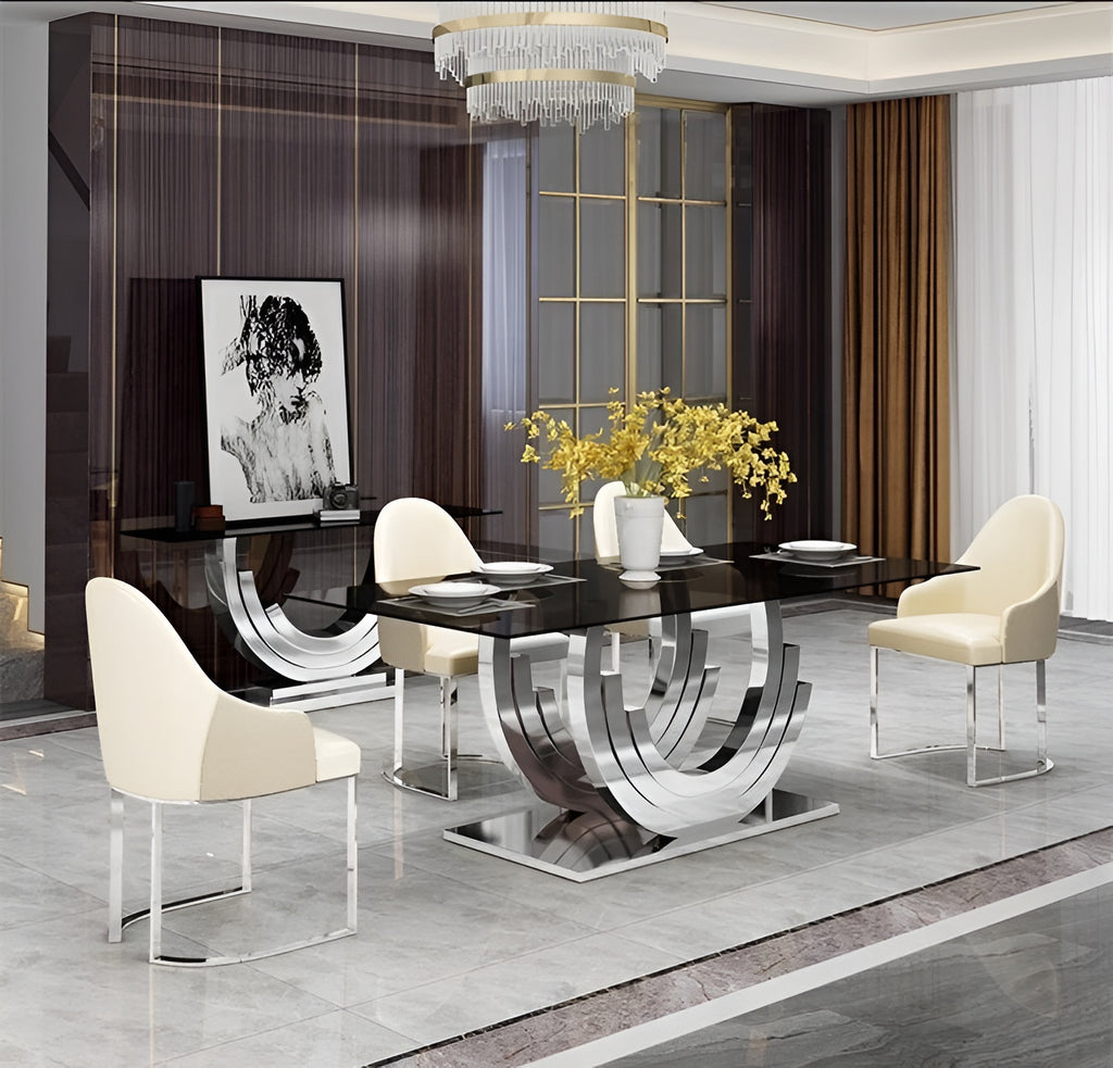 Classic Comfort Marble Top Dining Table Set / Lixra