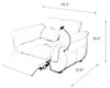 Convertible Electric Leather Recliner Sofa Bed Set / Lixra