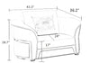 Dual Color Upholstered 3-2-1 Leather Sofa Set / Lixra