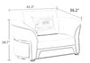 Dual Color Upholstered 3-2-1 Leather Sofa Set / Lixra