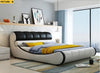 Aesthetic Look Luxurious Leather Bed / Lixra