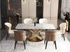 Matte Finish Marble-Top Dining Table Set / Lixra