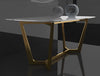 Luxurious Stainless Framed Marble Dining-Table / Lixra