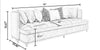 3-Seater Italian Designed Fabric Sofa