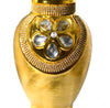 Golden Finish Ceramic Embedded Flower Vase / Lixra