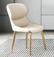 Modern Set Of 4 Leather Dining Chairs / Lixra