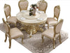 European Brusten Rounded Marble Dining Table Set / Lixra