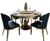 Complementary Marble Round Dining Table Set / Lixra