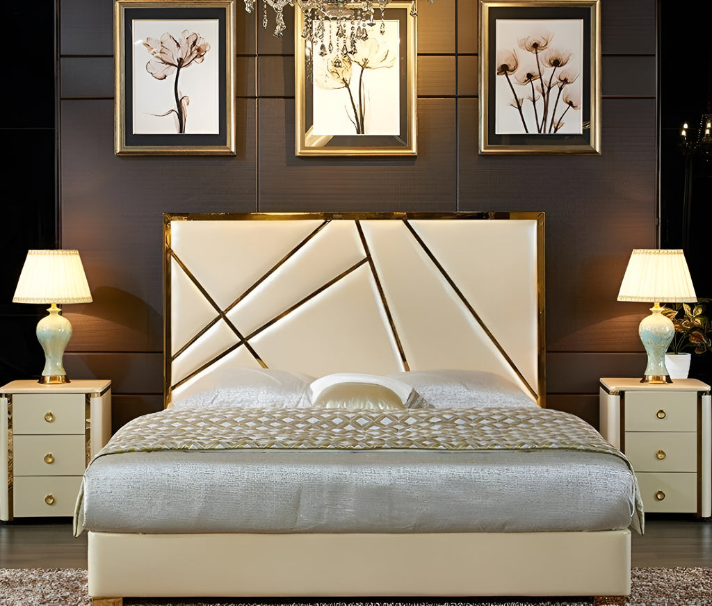 Contemporary Modernistic Comfort Leather Bed / Lixra
