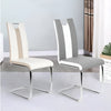 Set Of 4 Comfort Leather Dining Chairs / Lixra