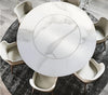 Metallic Finish Marble Dining Table Set / Lixra