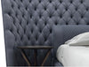 Exquisite Designed Tufted Velvet Fabric Bed / Lixra