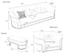 Leather Upholstery Luxurious Sofas With Ottoman / Lixra