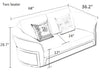 Dual Color Upholstered 3-2-1 Leather Sofa Set / Lixra