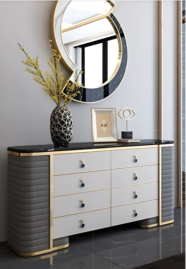 Light Marble Top Modern Buffet Table