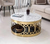 Modern Look Round Marble Coffee Table / Lixra