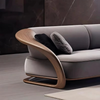 Luxurious Wooden 4-Seater Velvet Fabric Sofa / Lixra
