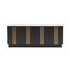 Gleamy Marble-Top Black Buffet Table / Lixra