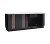 Gleamy Marble-Top Black Buffet Table / Lixra
