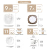 30-Piece Ceramic Kitchen Dinnerware Set for 6