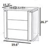 Set Of 2 White And Gold Triple Drawer Nightstand