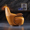 Beautifully Crafted Leather Accent Chair With Side Table / Lixra