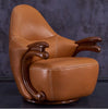 Beautifully Crafted Leather Accent Chair With Side Table / Lixra