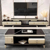 Marble Top Expandable TV Stand Set With Coffee Table / Lixra