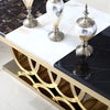 Transitional Rectangular Marble Dining Table Set / Lixra