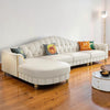 Leather Sectional Sofa With Tufted Design / Lixra