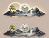 Modern Elegance Wall Clock with Nature-Inspired Hills Design / Lixra