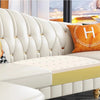 Modern Elegant Tufted Leather Sectional Puffy Sofa Set / Lixra