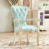 European Antique Button-Tufted Leather Dining Chair / Lixra