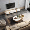 Marble Coffee Table Set With Glass Side Table / Lixra