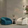  Curved Design Luxurious Velvet Accent Chair / Lixra