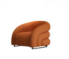 Luxurious Velvet Accent Chair With Curved Design / Lixra