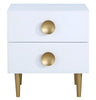 Set of 2 Golden Finish Modern Wooden Nightstand / Lixra