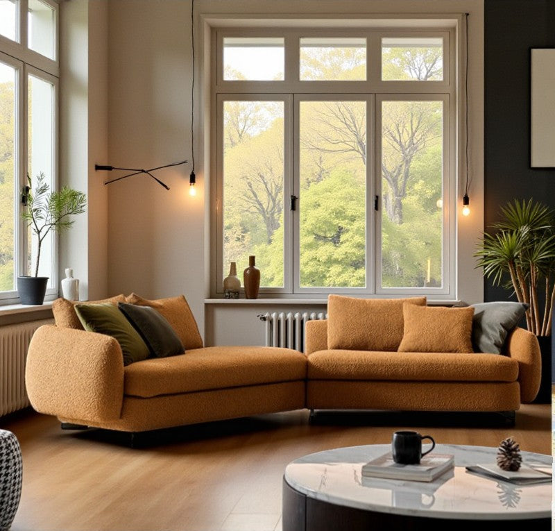 Luxurious L-Shaped Indoor Fabric Sofa / Lixra