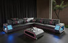 Coastal Comfort Leather Sectional With Led Light / Lixra