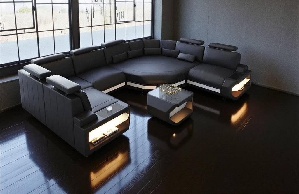 Modern and Luxurious Leather Sectional Sofa