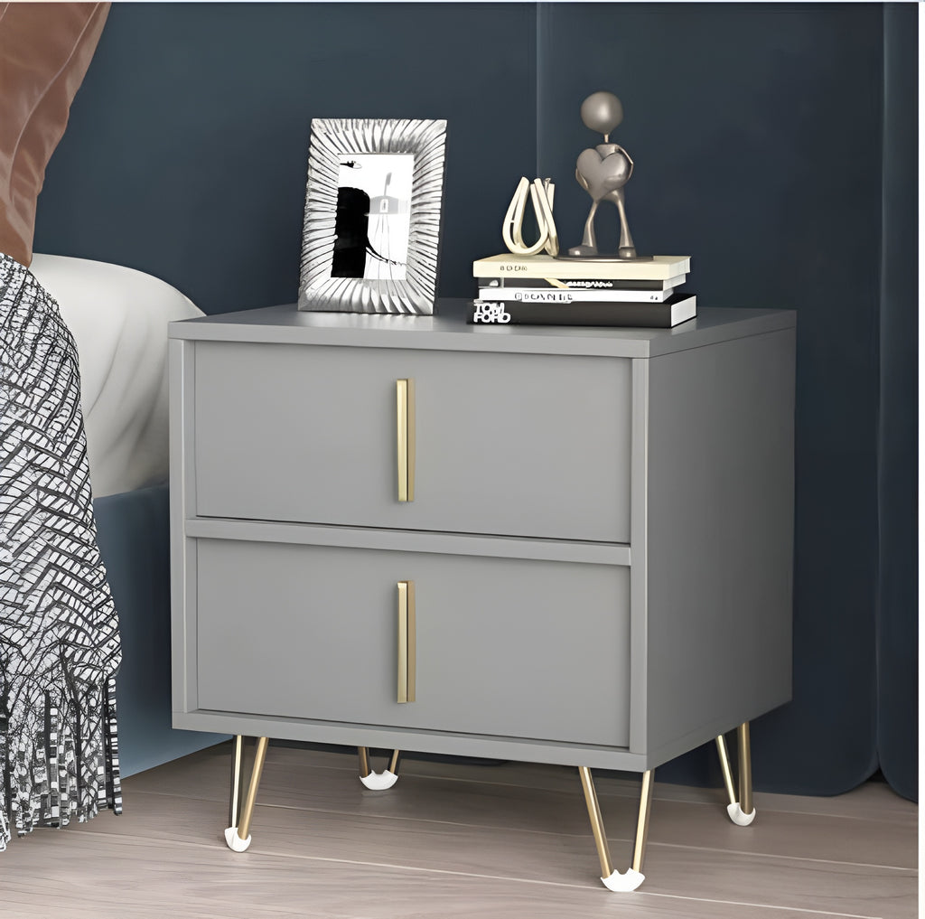 Set Of 2 Bedside Wooden Night Stand / Lixra