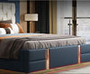 Modern Rectangular Leather Panel Bed / Lixra