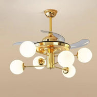 Modern 2-in-1 Crystal Chandelier Ceiling Fan/ LIxra
