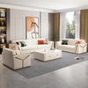 Regal Gold-Trimmed Leather Trio of Luxury in 3-2-1 Sofa Set / Lixra