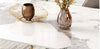 Light Finish Marble Dining Table Set / Lixra