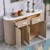 Luxurious Marble-Top Buffet Cabinet / Lixra