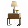 Set Of 2 Bedside Steel Framed Night Stand
